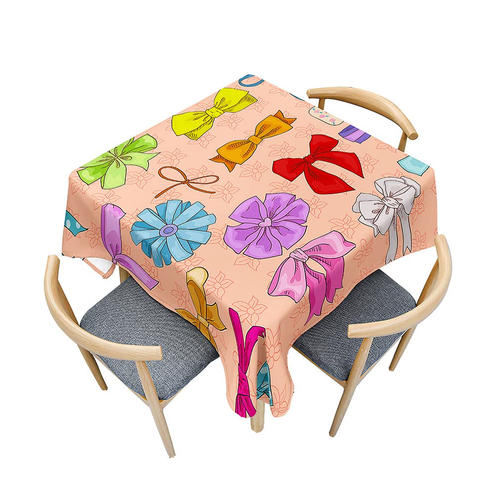Mateju Tovaglia Piazza Lavabile, Tovaglia Antimacchia, 3D Stampa Tovaglia, Durevole Poliestere Tovaglie per Protezione Tavolo, per Ristorante, Partito (120x120cm,Impianto C