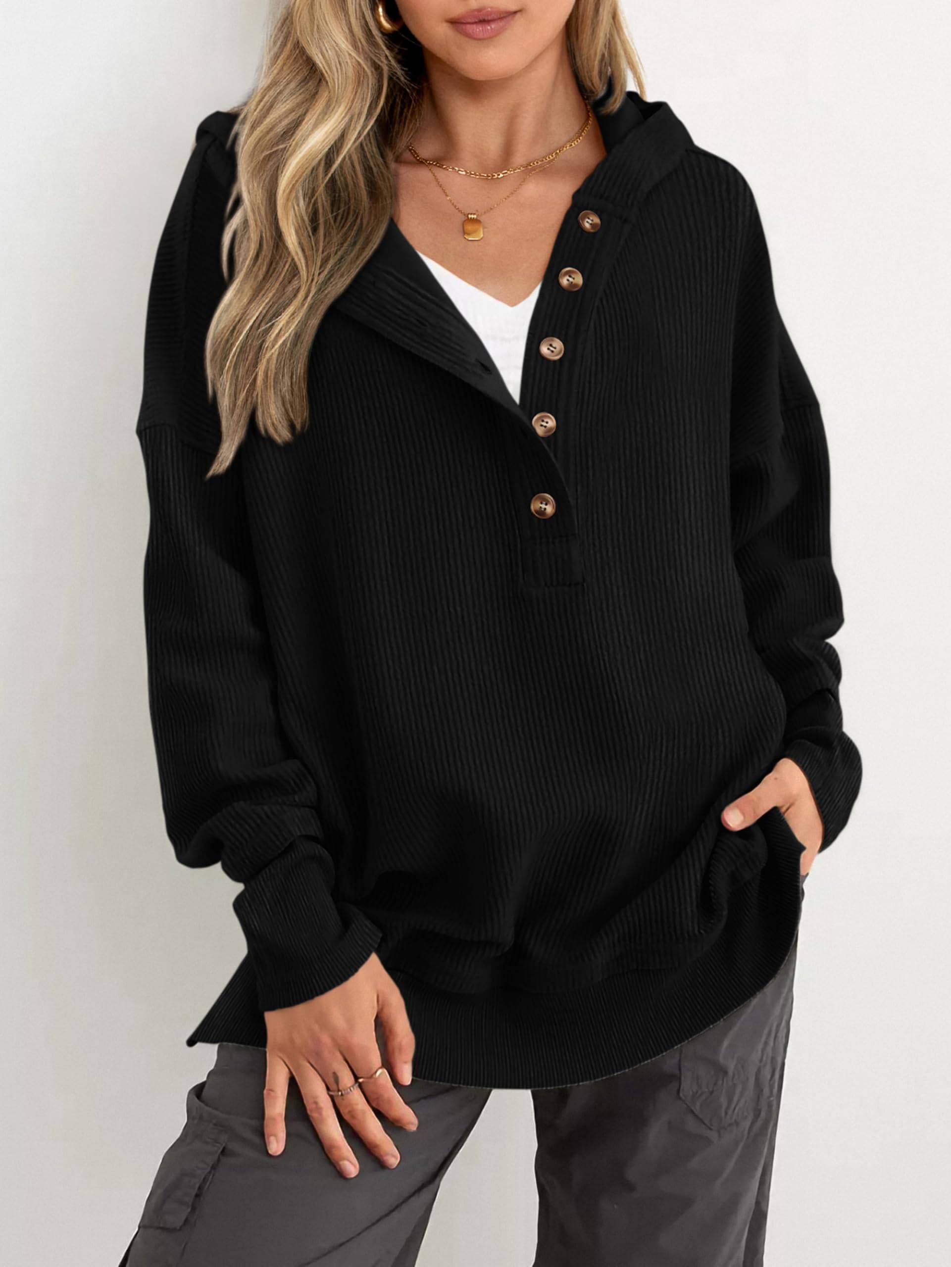 PRETTYGARDEN Damen Pc022 Kapuzen-Sweatshirt (1er Pack)