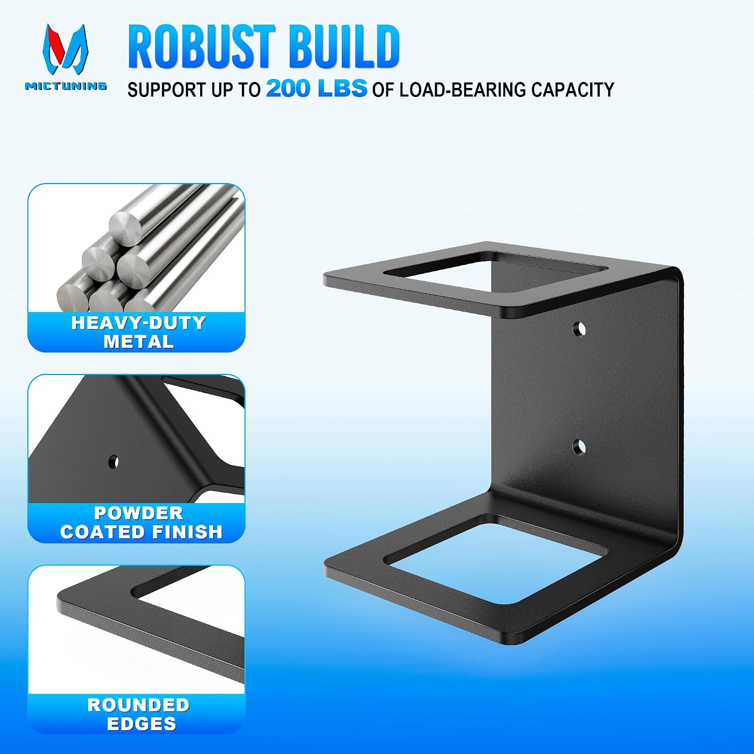 MICTUNING 2 Inch Hitch Holder for Pickup Truck Bed with Heavy-Duty Aluminum