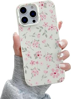 QLTYPRI for iPhone 16 Pro Max Case Cute Pink Floral Flower, Pink