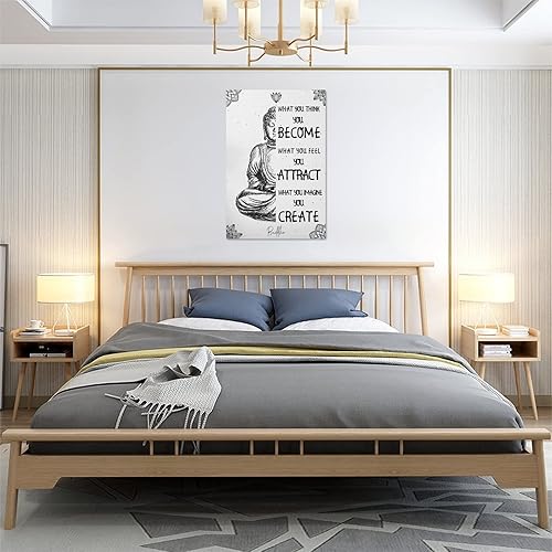 Miniatura 6 de Arte de pared Zen para baño, imágenes de meditación de Buda, decoración de pared, citas espirituales inspiradoras zen, lienzo impreso con lienzo