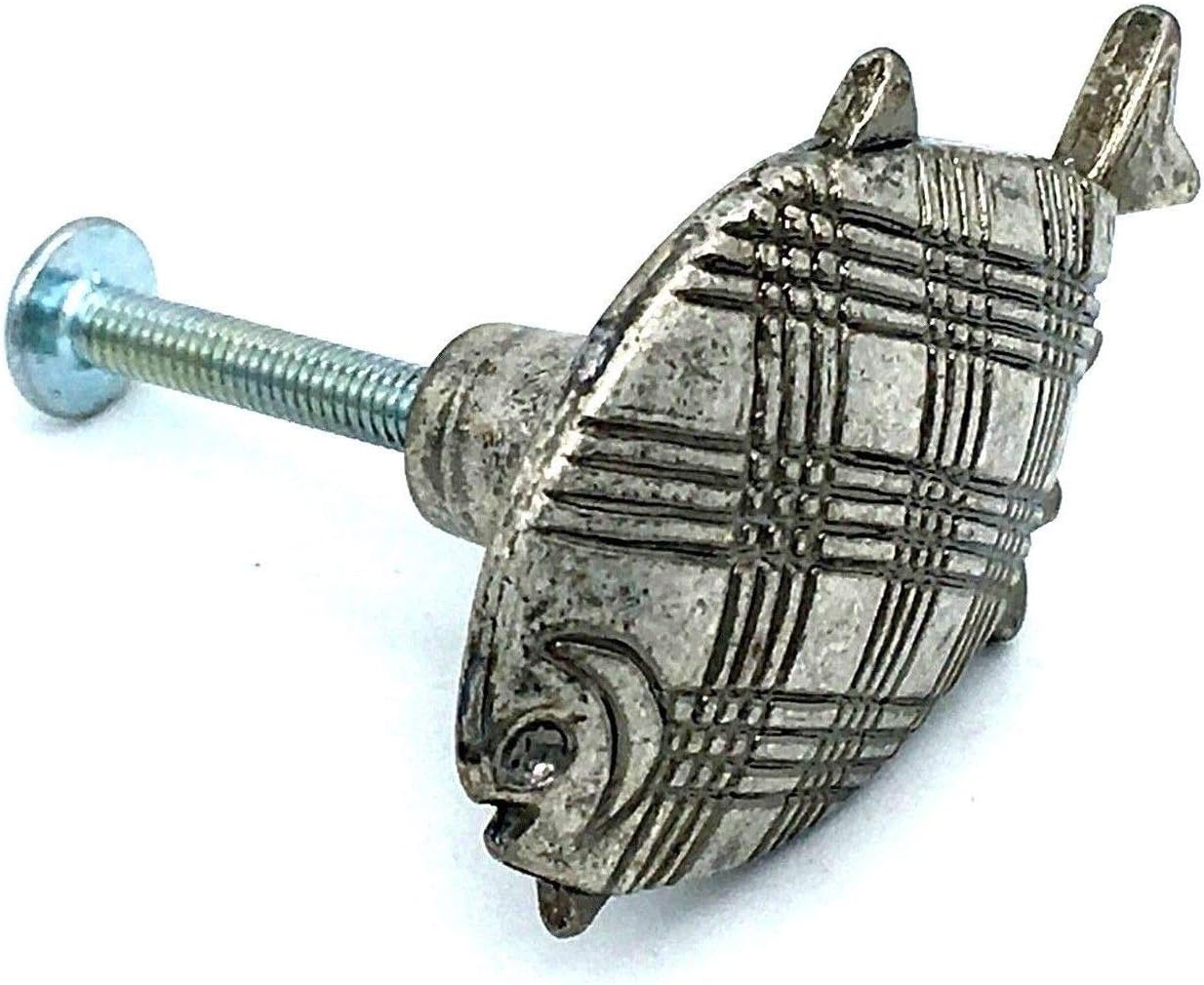 1 x Antiqued Silver Effect Moonfish sea Themed knob