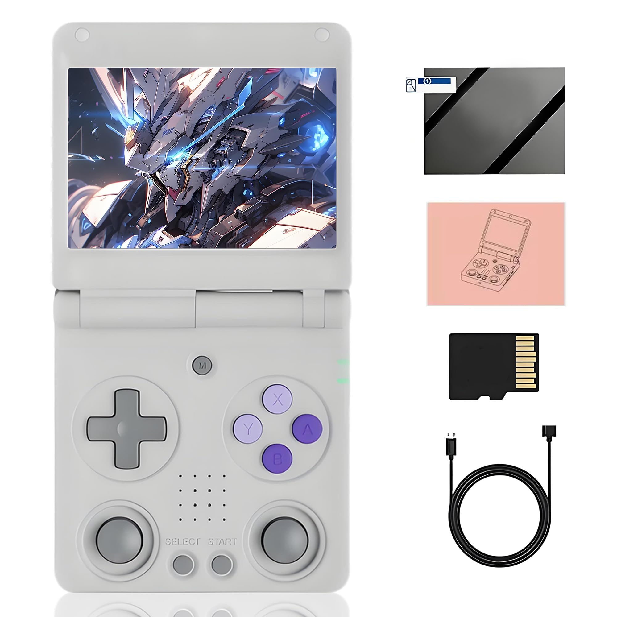 Whatsko RG40XXV Console De Jeux Portable,Joysticks Avec éclairage RGB Ecran IPS 4 Pouces,Console