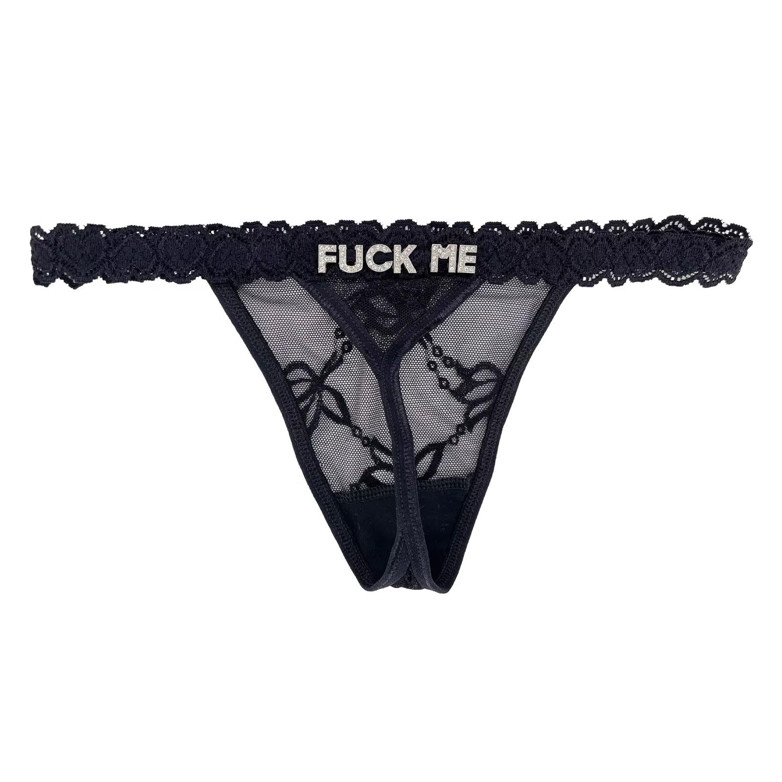 UIASKOWP Personalized Thong With Special Word Funny Custom Underwear Thong Low Rise Sexy G-String for Women