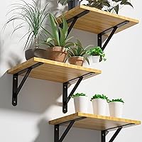 Vista 4 de Soportes de Estante de 18 Pulgadas x 12 Pulgadas, Soportes de Estante Resistente de 4, 6, 8, 10, 12, 14, 16, 18, 20 Pulgadas, Soportes en L