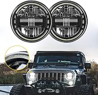 SXMA 7 Inch LED Kerek Fényszóró Wrangler JK 2007-2017 Alacsony és Magas Fényszóráshoz 1