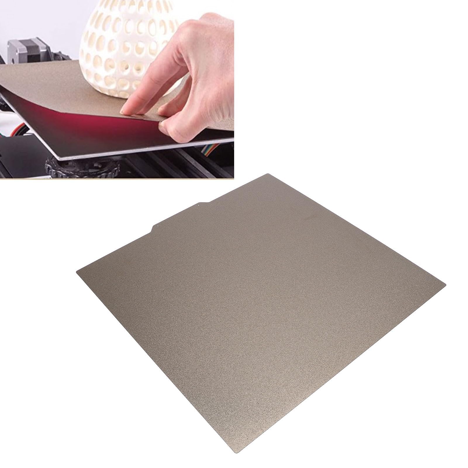 Plaque PEI Double Face Texturée 330x330mm Compatible avec Qidi X Maximum 3 FLSU XY Troxy X3S X5SA Geetch A30 PLA TPU PETG ABS Nylon