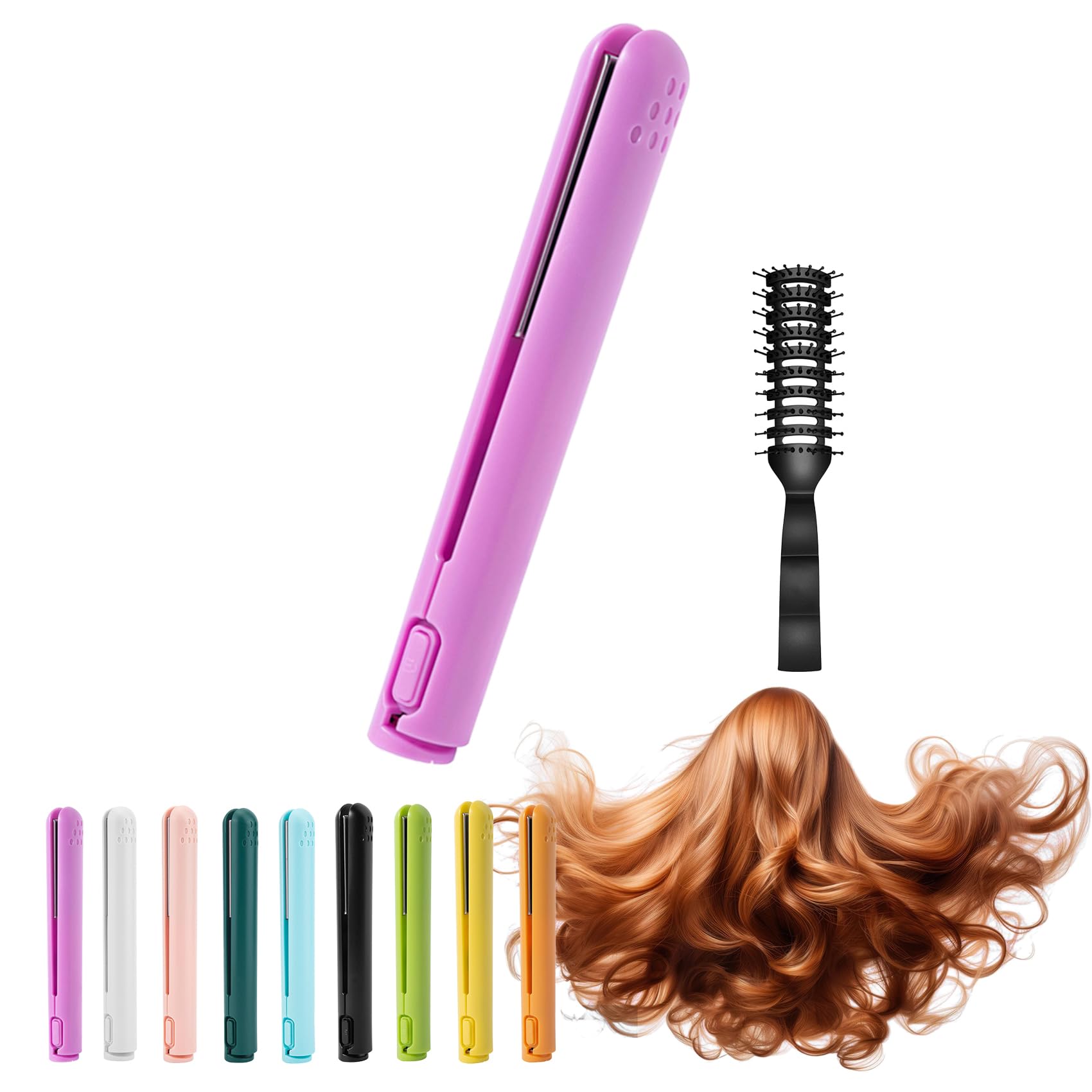 Mini Dual-purpose Curling Iron 2-in-1 Mini Curling Wand Flat Iron Hair Straightener 2024 New Mini Curling Flat Iron