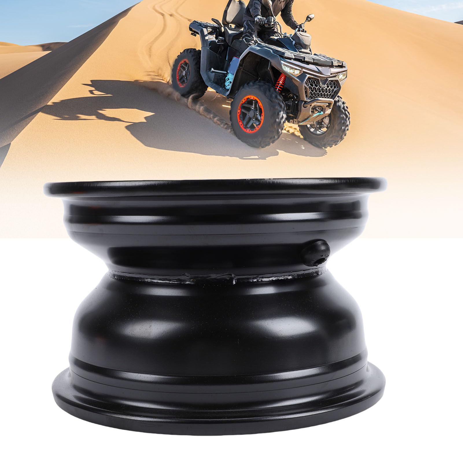Srliya Cerchione Anteriore ATV 19x7-8 da 8 Pollici 4 Fori per Bulloni Cerchio Ruota in Acciaio Ad Alta Resistenza 19x7.00- per Tosaerba Go Kart Quad Dirt Bike Buggy