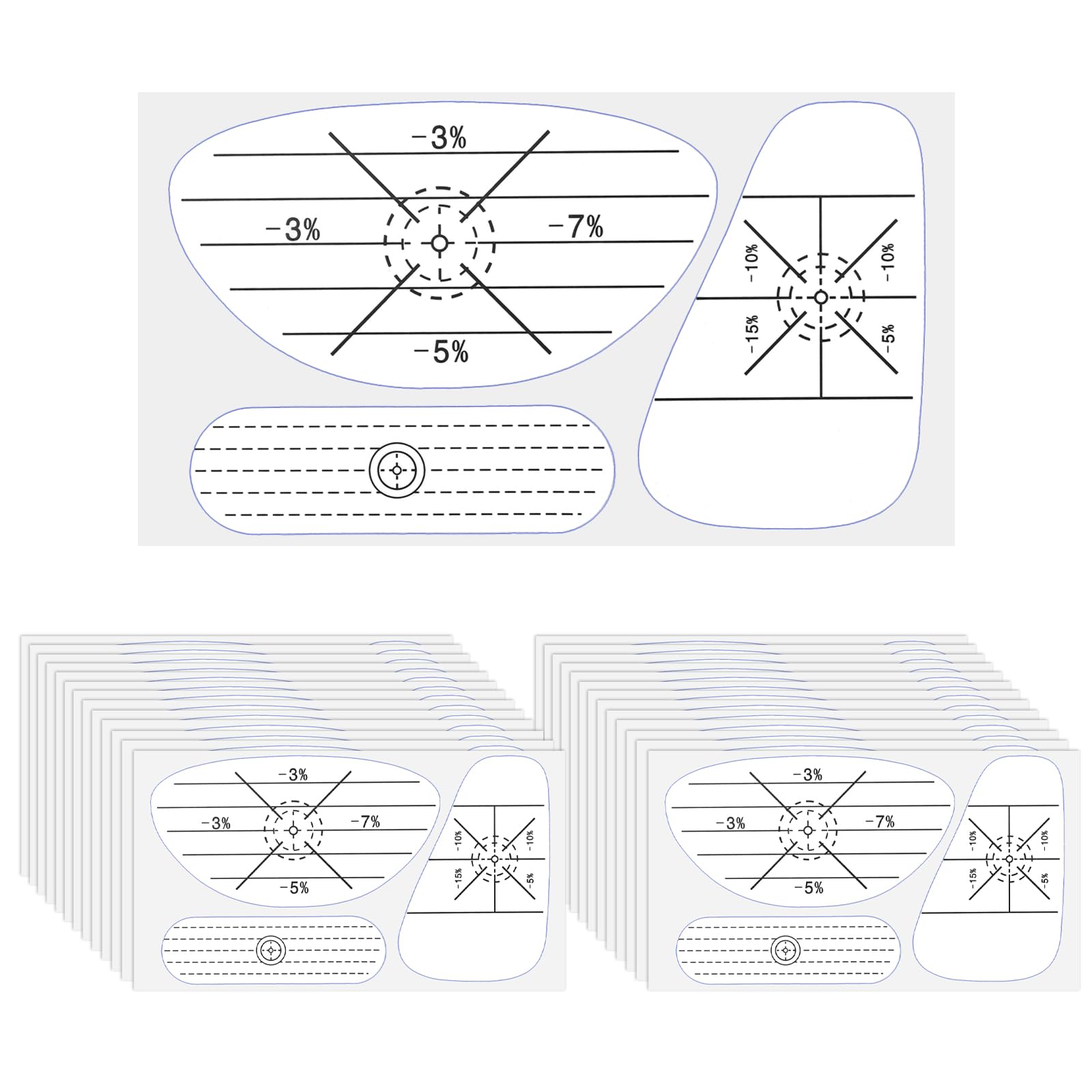 Club de Golf Impact Tape,150 pièces Golf Impact Tape Etiquettes de Entraînement Swing Golf Swing Trainer Sweet Spot Analyse Entrainement au Swing Golf Impact Sticker