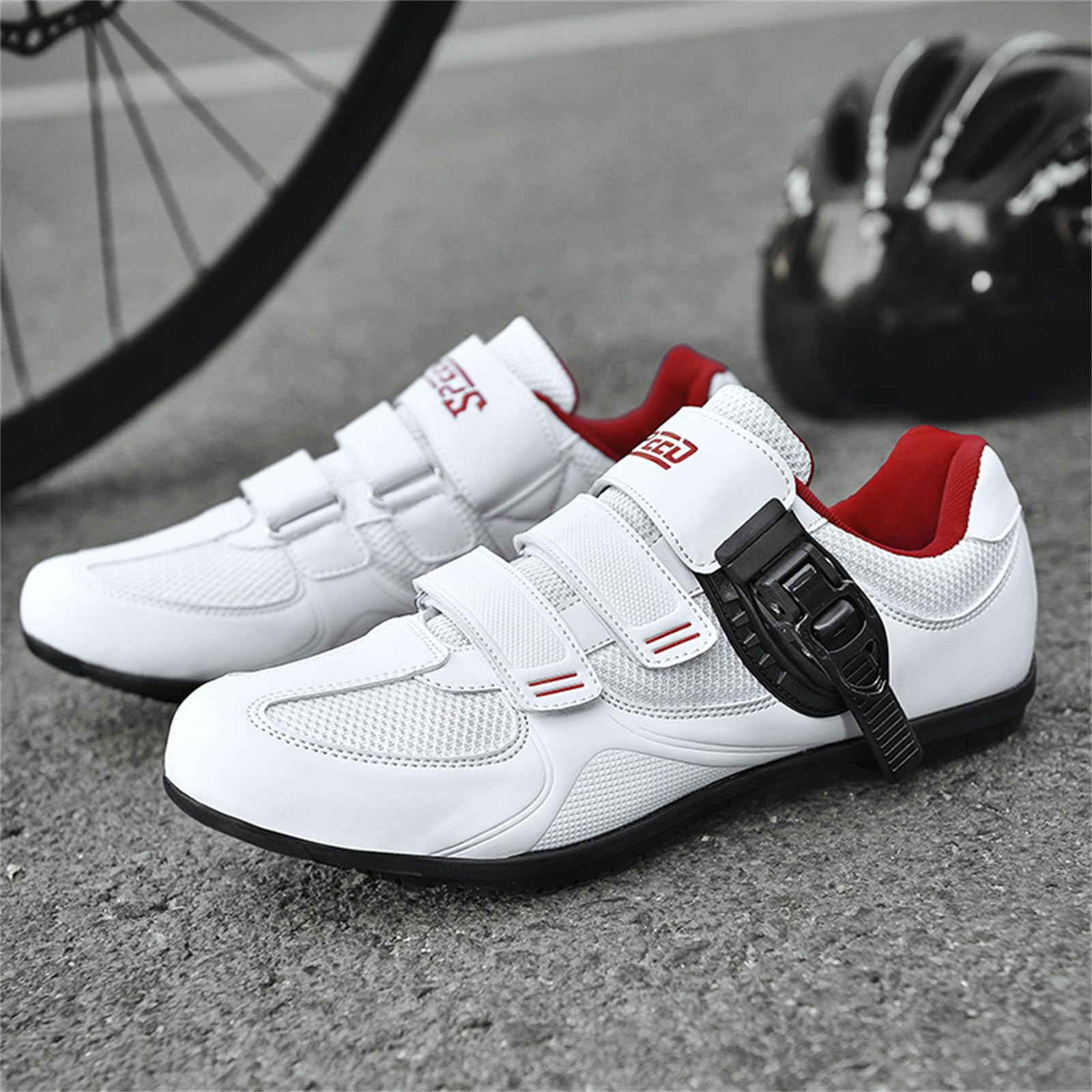 JiuQing Męskie buty rowerowe kompatybilne z butami na rower szosowy Peloton Bike SPD Delta Cleats