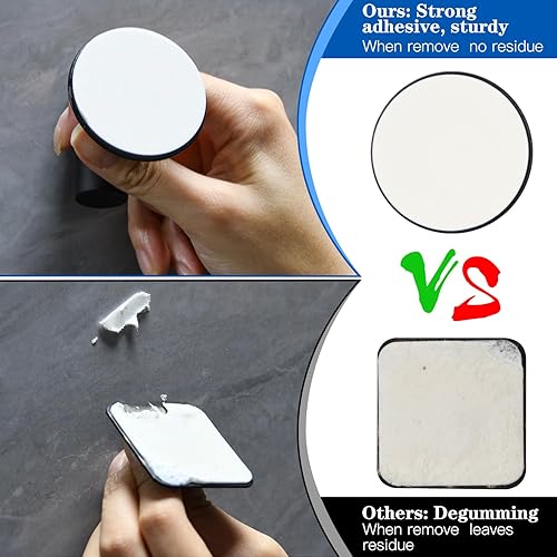 Miniatura 4 de Paquete de 4 ganchos adhesivos negros mate, acero inoxidable para dormitorio, cocina, hotel, oficina