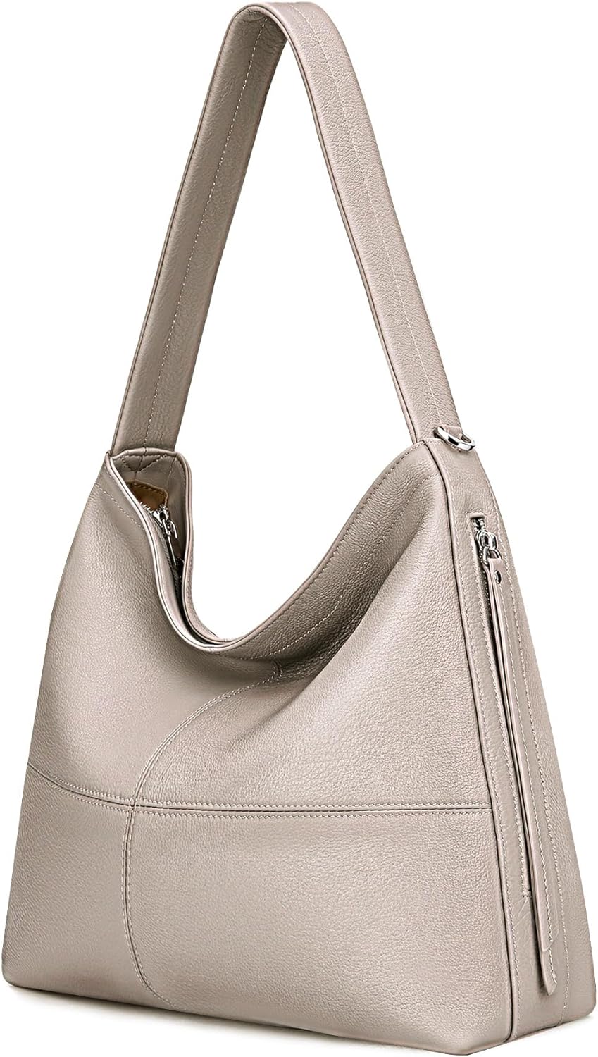 Morriloom Genuine Leather Hobo Bags for Women Crossbody Purses Work Tote Bag Designer Shoulder Handbags with 2 Straps