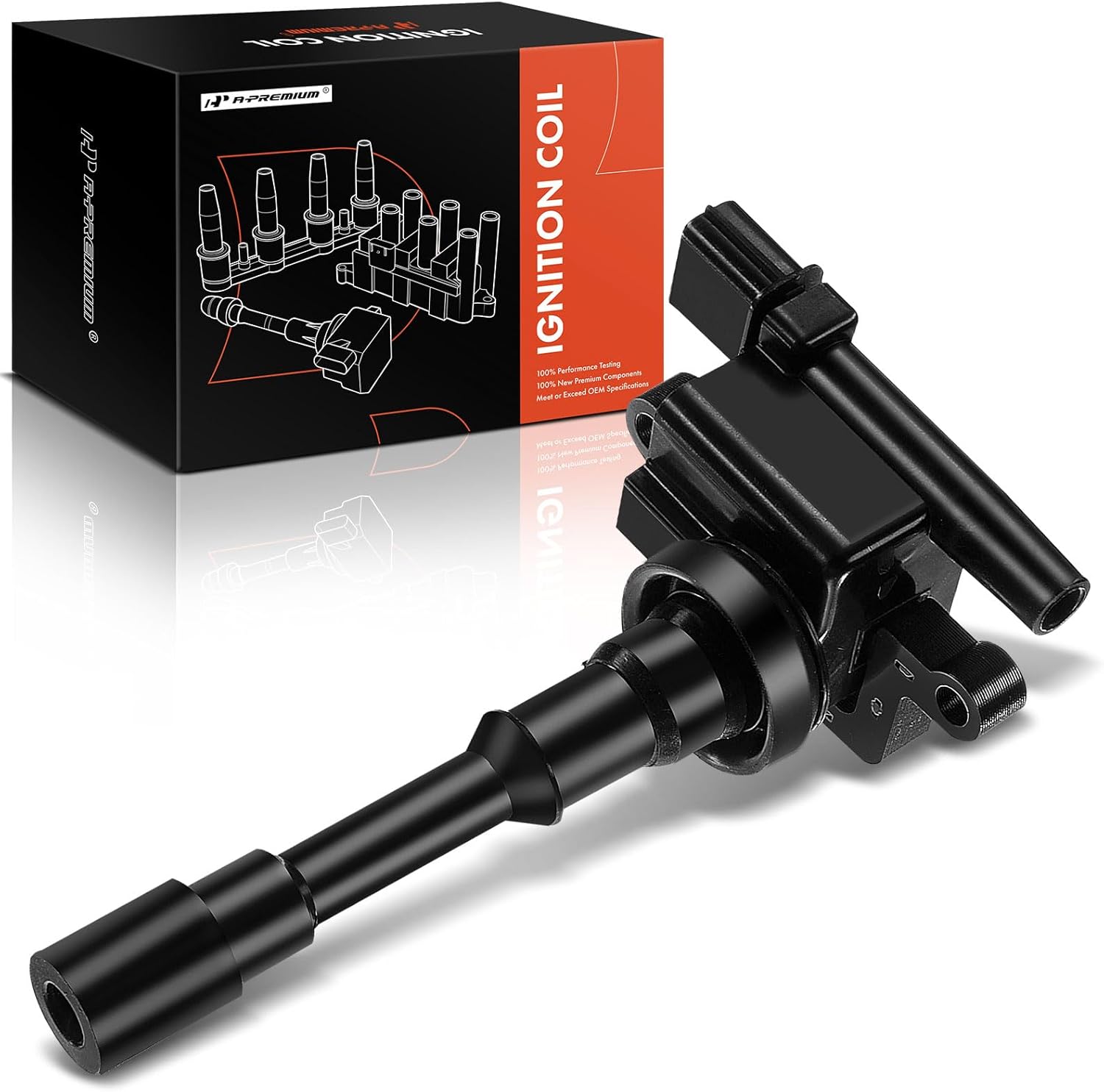 A-Premium Engine Ignition Coil Pack Compatible with Mitsubishi Mirage 1995-2005, Lancer 2003-2007, Space Star 1998-2004, 1.3L 1.6L
