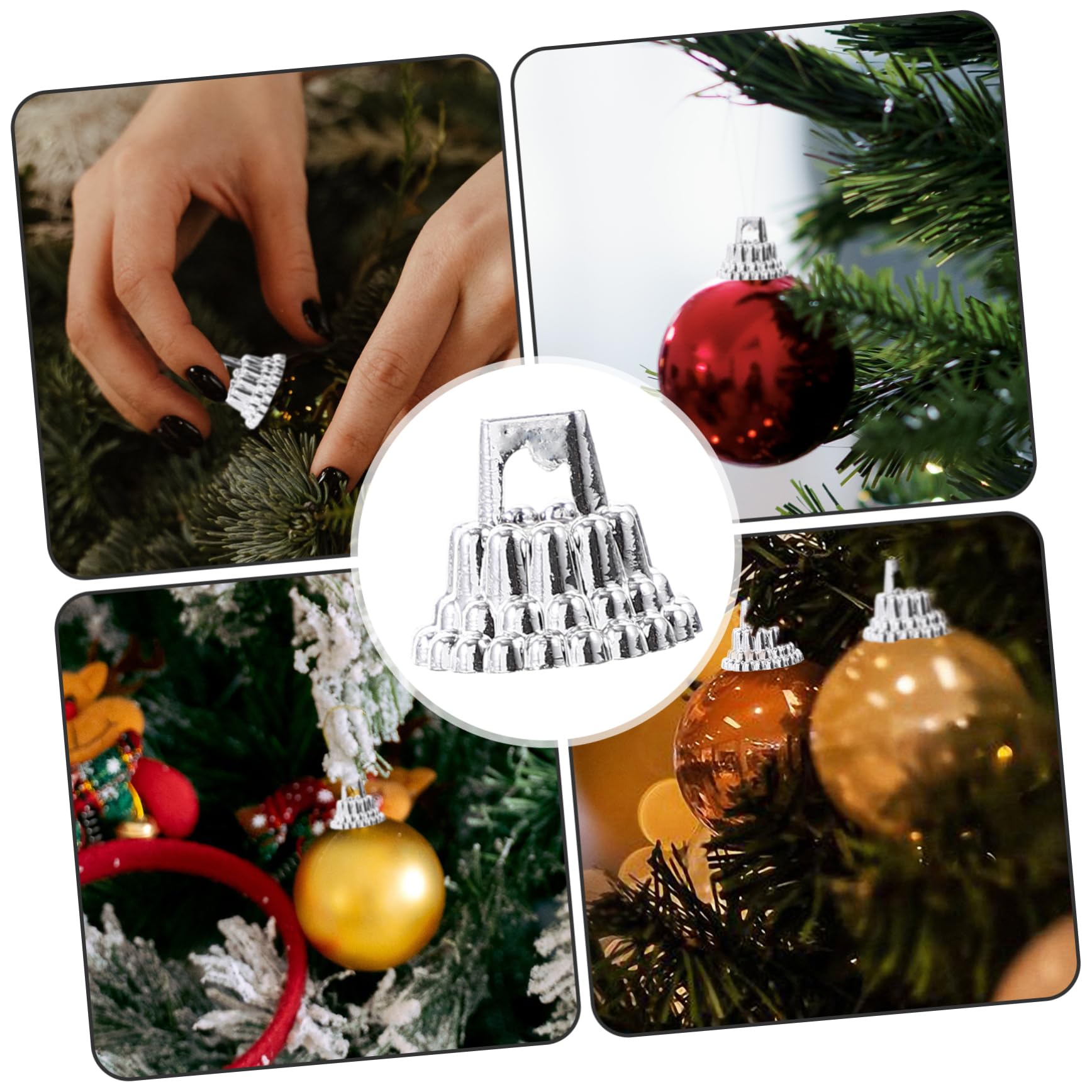 12 Tappi Dorati Per Palline Di Natale – Diametro 1 Cm, Per Appendere Decorazioni Fai-da-te, Resistenti E Riutilizzabili