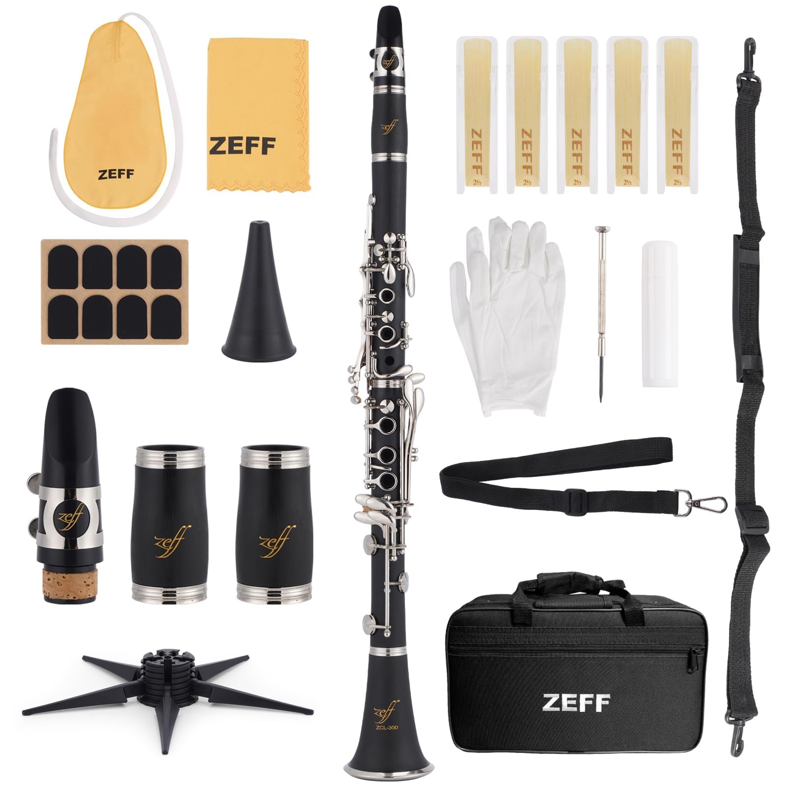 Amazon.com: Bb Clarinet, Student Beginner Clarinet with 2 Barrels