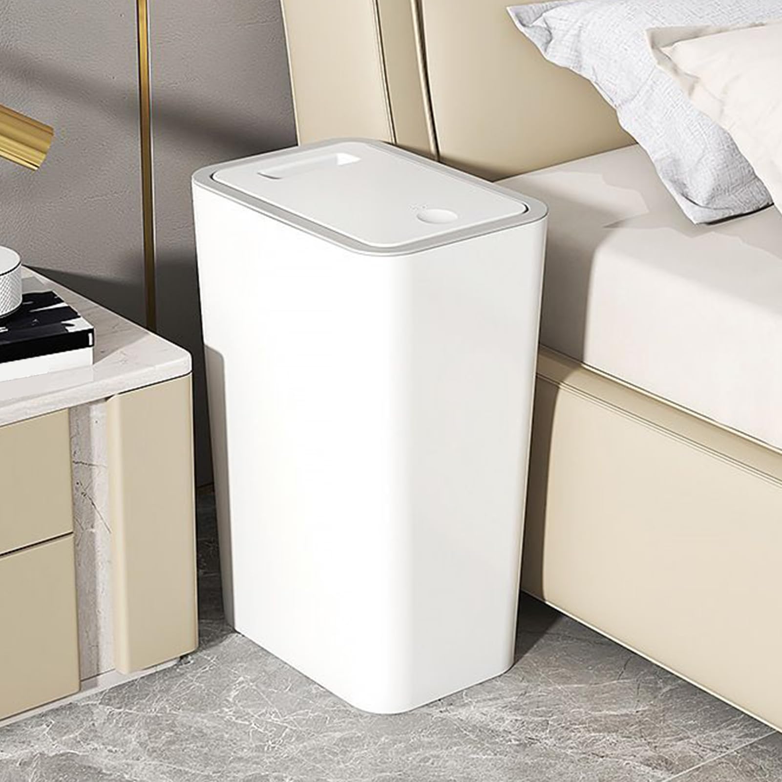 Generico Cestini Dei Rifiuti Con Coperchio - Cestino Per Rifiuti - 10 Litri Per Camera Angolo Bagno Interno Casa Ufficio