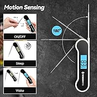 Vista 5 de 0.5 Sec Instant Read Meat Thermometer Digital with ±0.5℉ Precision, Food Thermometer for Cooking Kitchen Gadgets, Oven Grill Candy BBQ Essentials