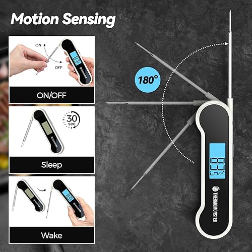 Miniatura 5 de Termómetro digital de lectura instantánea de 0.5 segundos para carne con precisión de  0.5 , termómetro de alimentos para cocinar utensilios de