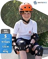 Vista 7 de SKATEWIZ Juego de rodilleras y coderas para niños y adultos con protectores de muñeca para patinaje sobre ruedas [6 piezas] - Equipo de protección