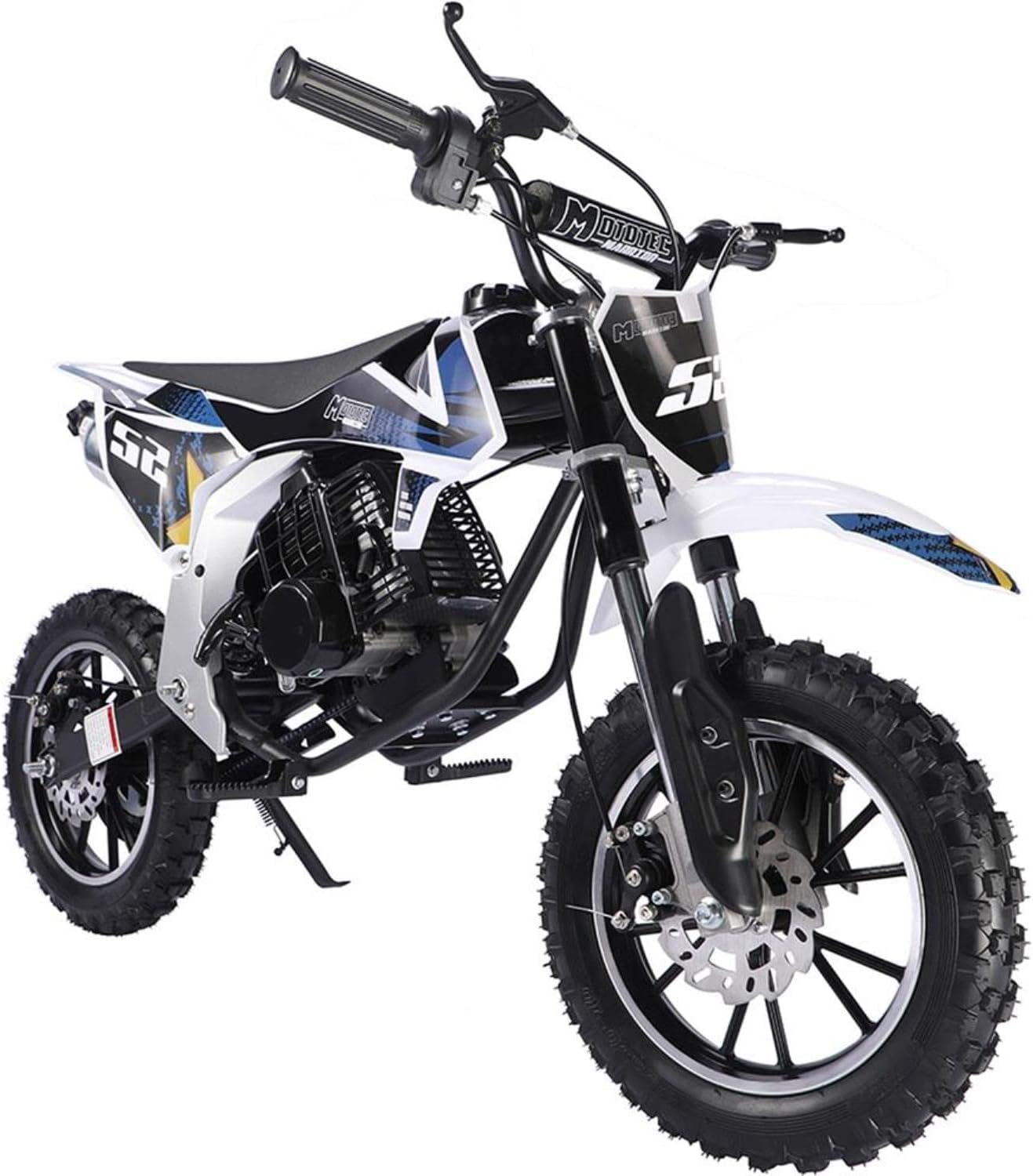 MotoTec MT-DB-52cc-Warrior-Black Kids Warrior 52cc 2-Stroke Gas Dirt Bike Black