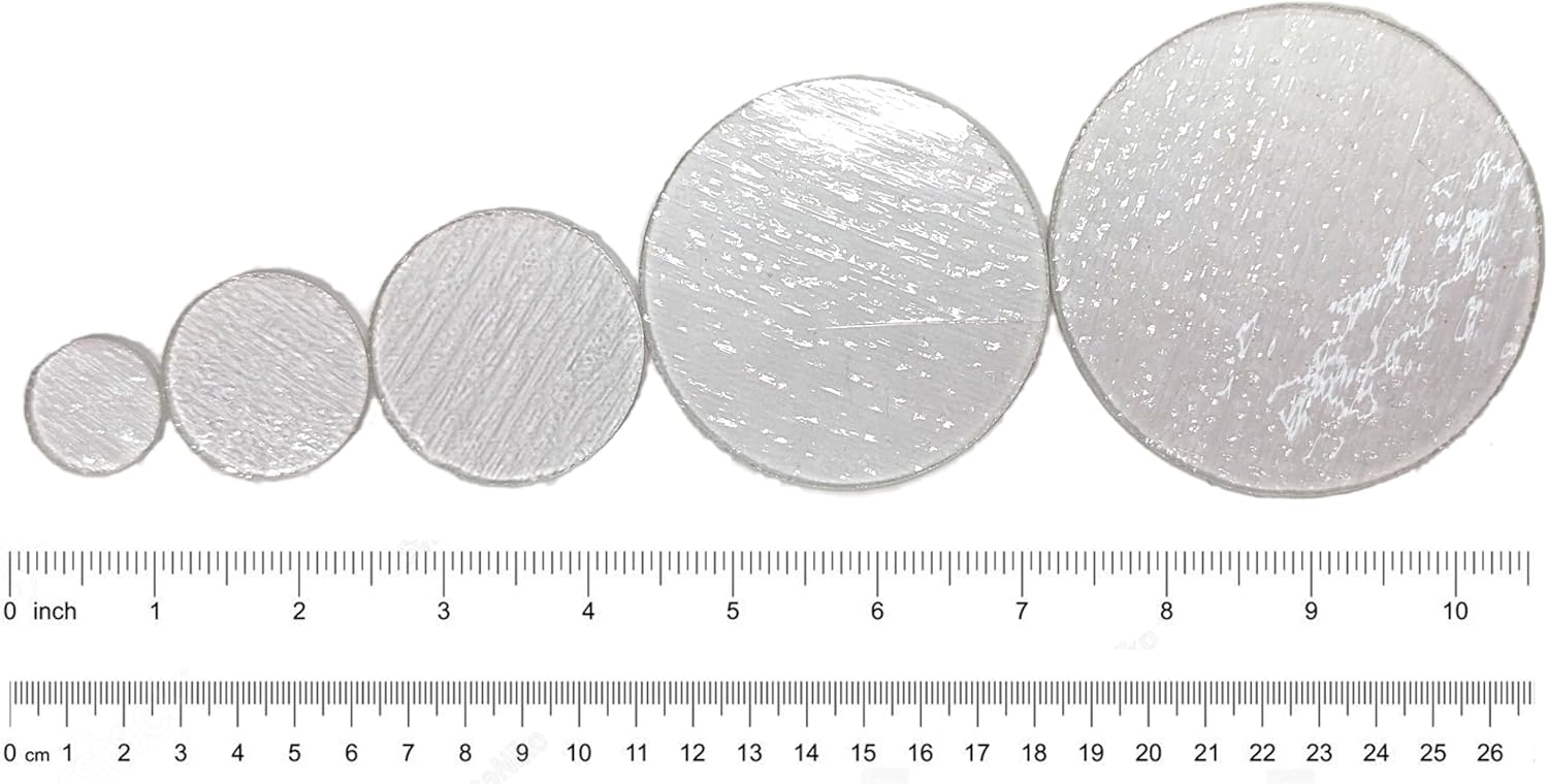 Clear Fusible Glass Circles - COE 90 Bullseye Glass - 3.6" Diameter (15)