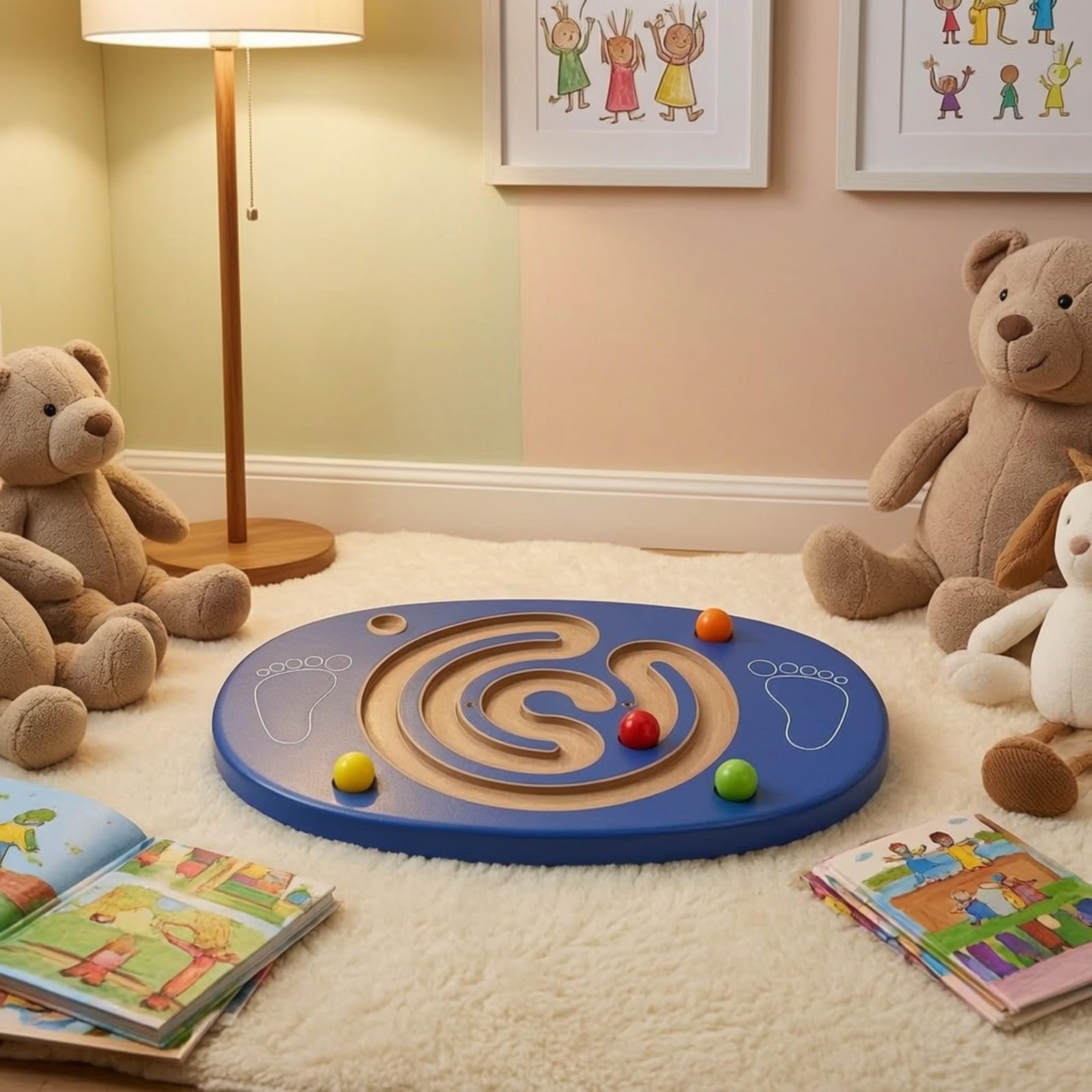 Colcolo Tabla Balance Compacta | Antislizante, Ligera, Juguete, para Casa, Niños
