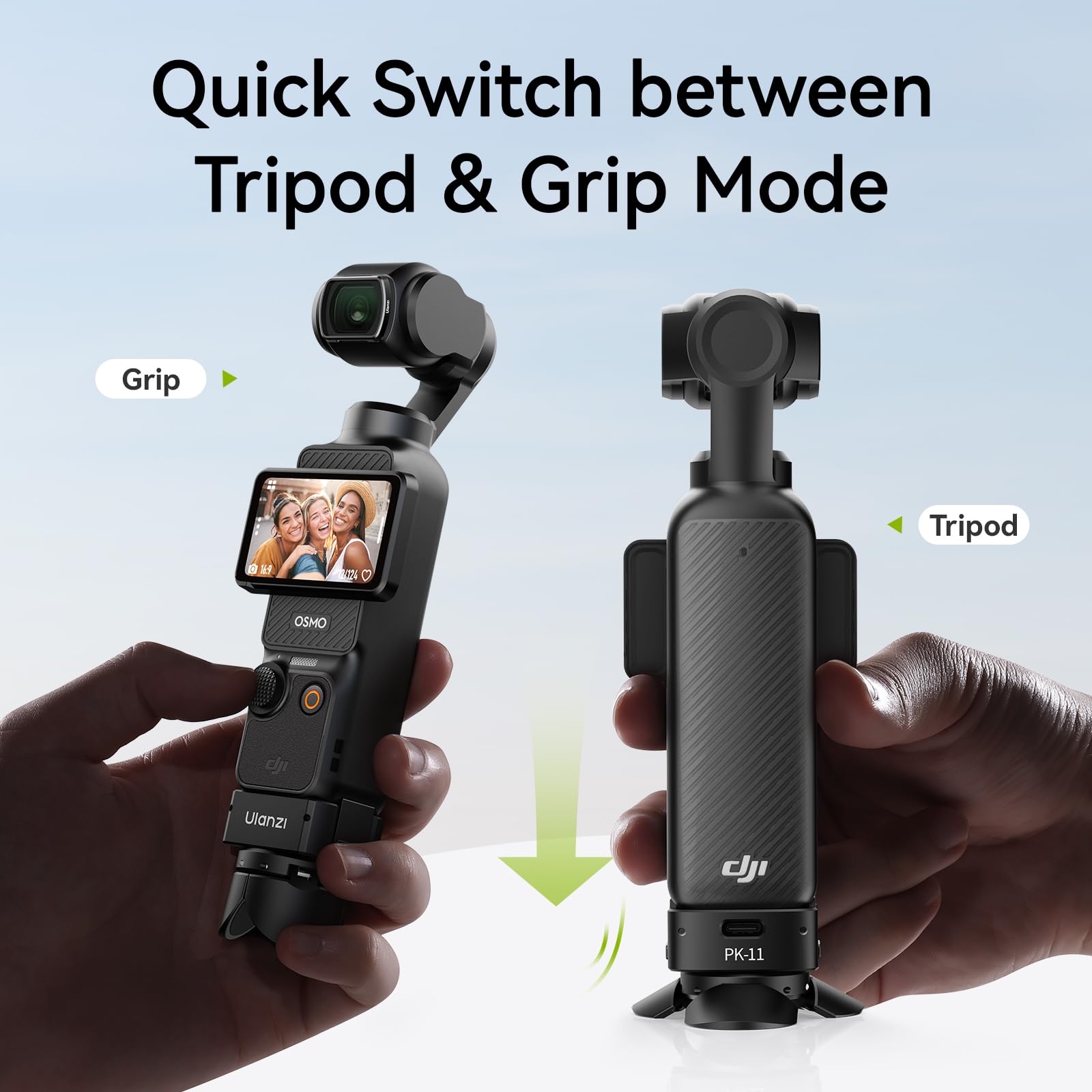 Amazon.co.jp: ULANZI クイックリリース ミニ三脚キット DJI Osmo