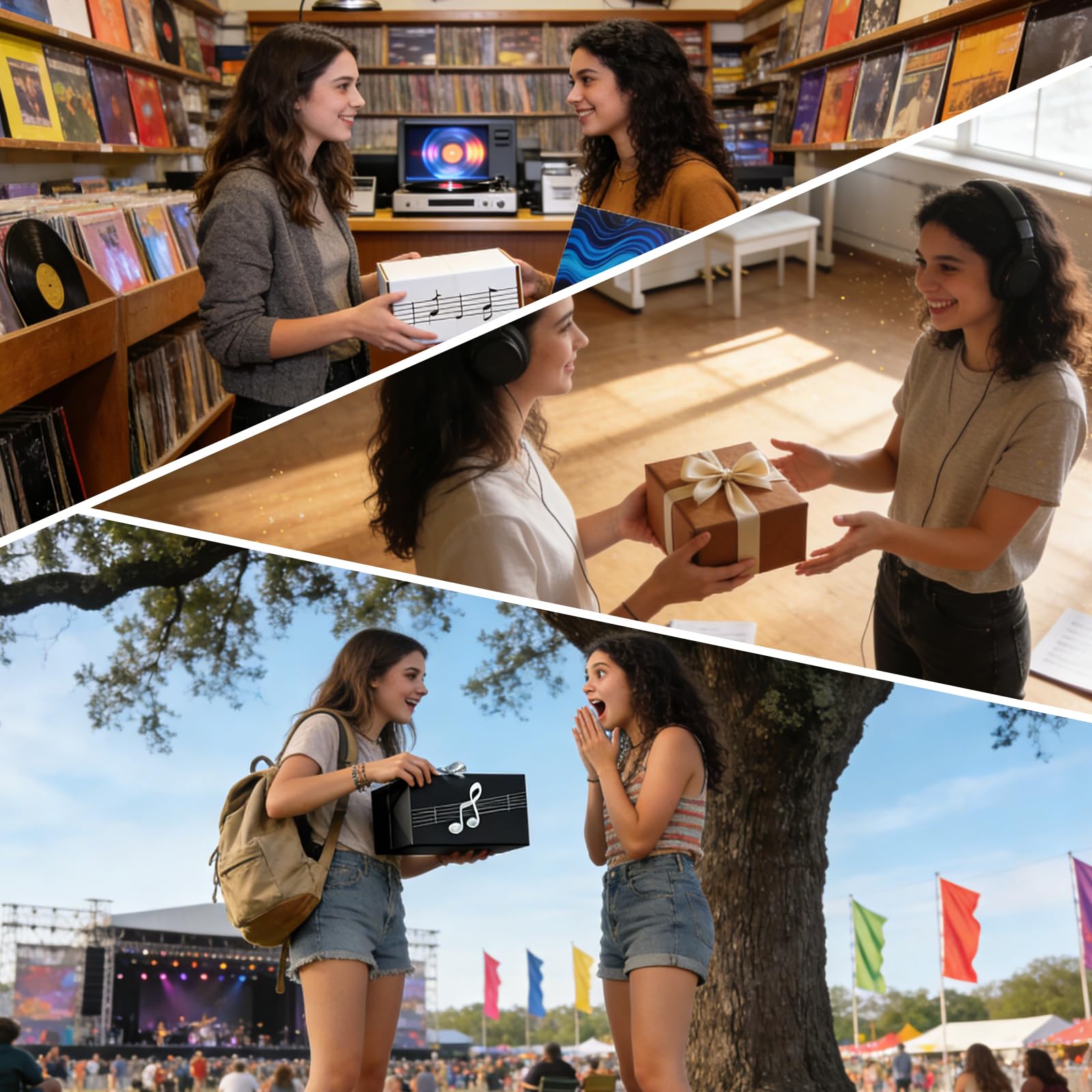Merchandising - Juego de 5 bolsas de mano, pulseras, llaveros, calcetines y 50 calcomanías, accesorios musicales para músicos