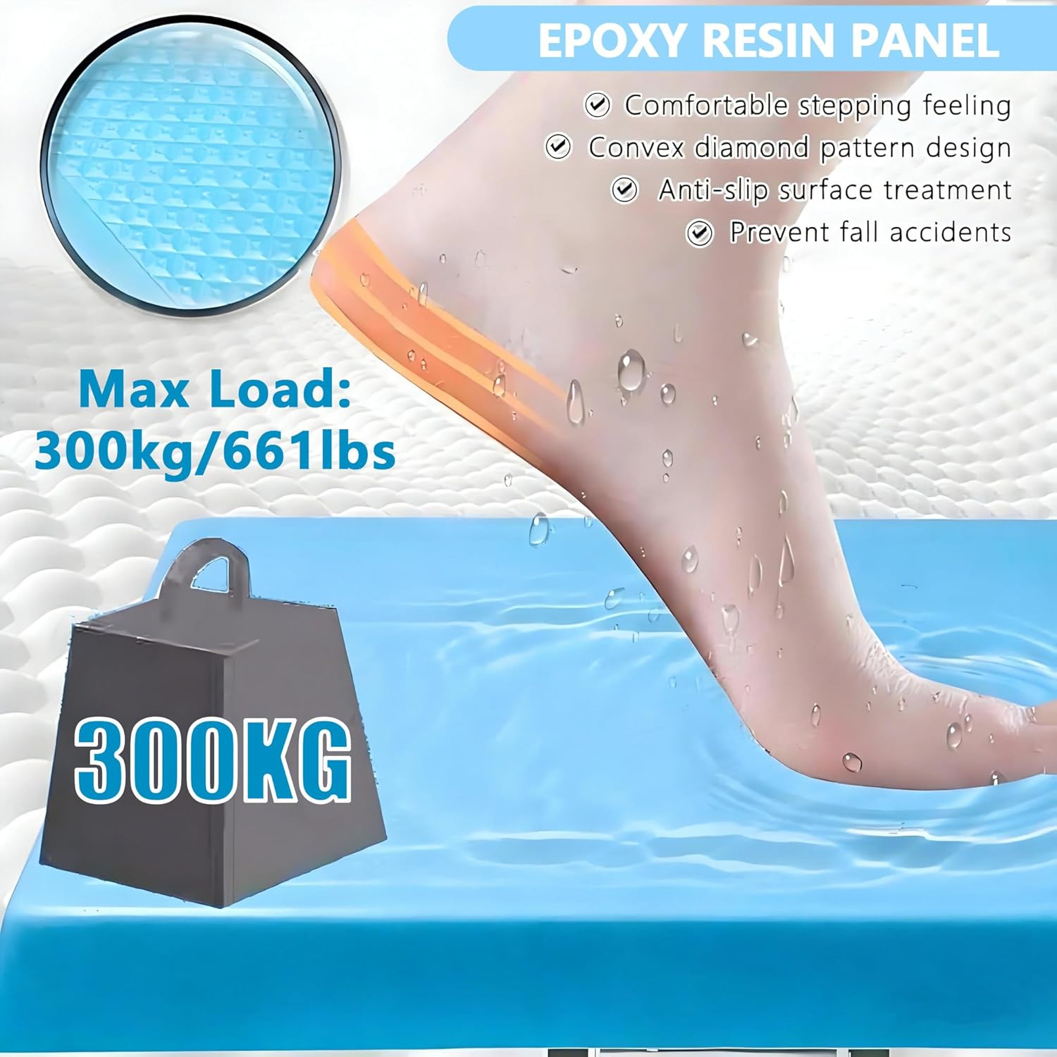 Pool Starting Block, Training & Competition Diving Board, Professional Pool Diving Platform, Pool Starting Platform, Easy to Assemble, Suitable for Competition Pools and Water Parks Y2