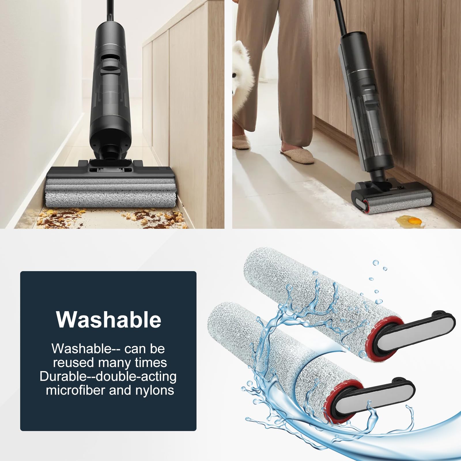 Pour Aspirateur Dreame X30 / S10PU Brosse à Rouleau Anti-enchevêtrement 1ère Génération Noir