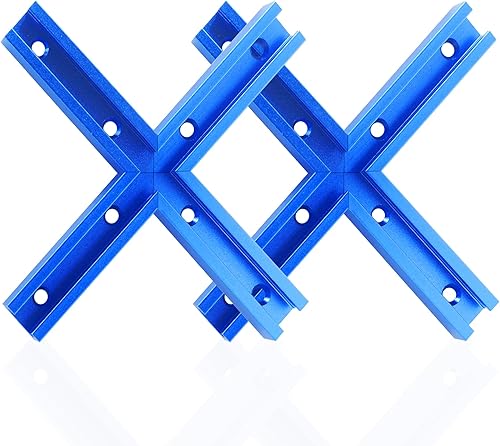 Accesorios de 24 pulgadas para carpintería con tornillos, 2 herramientas de carpintería de aleación de aluminio, perfil de doble corte, pistas en T