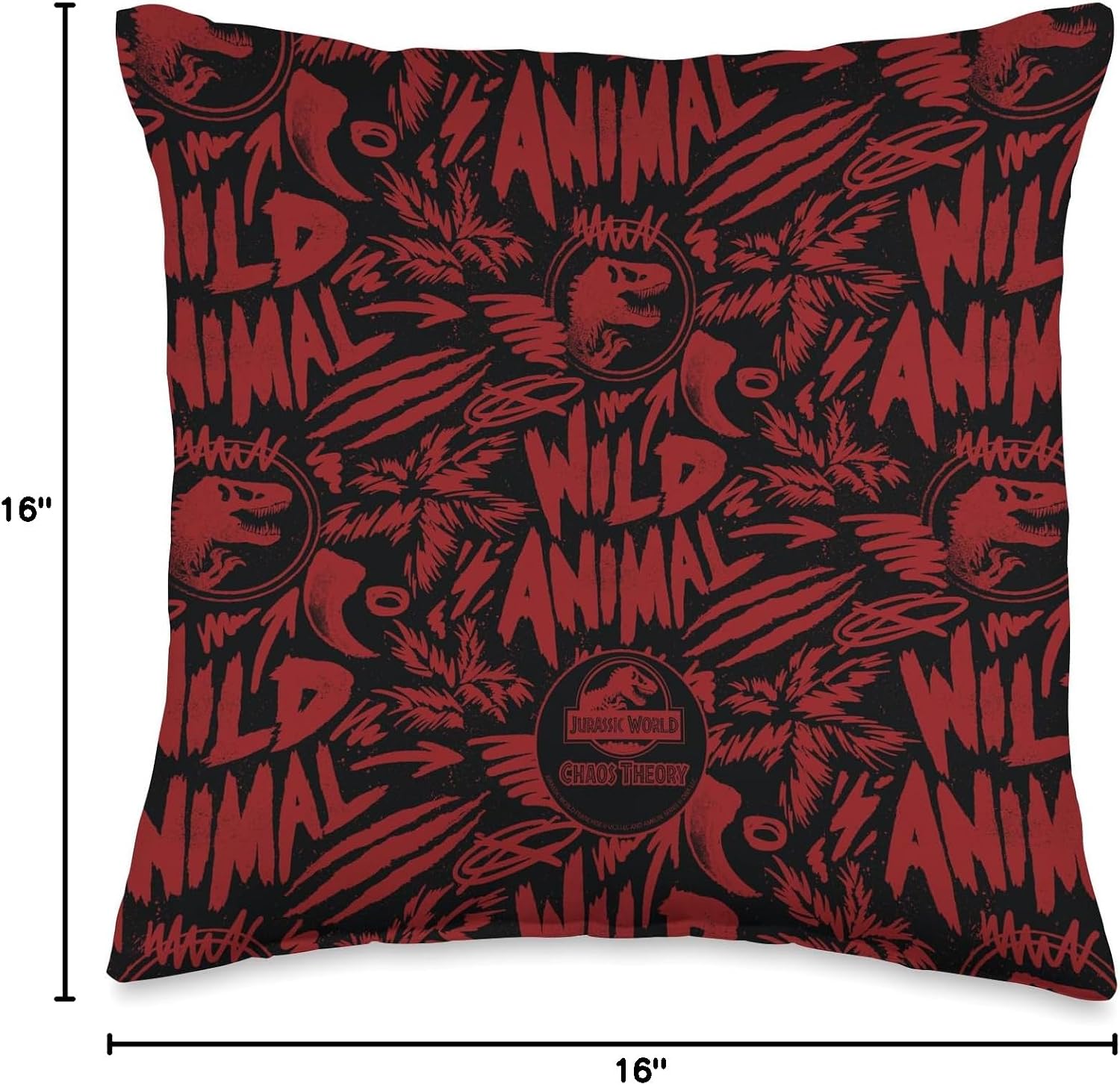 Jurassic World: Chaos Theory Wild Animal all over print Throw Pillow