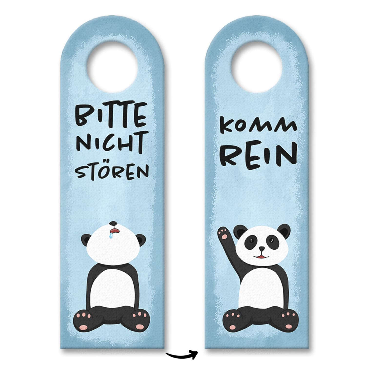 Bitte nicht stören Türhänger aus Filz mit niedlichem Panda witziger Türanhänger mit Pandabär für Kinder und Junggebliebene Pandafans für das Kinderzimmer