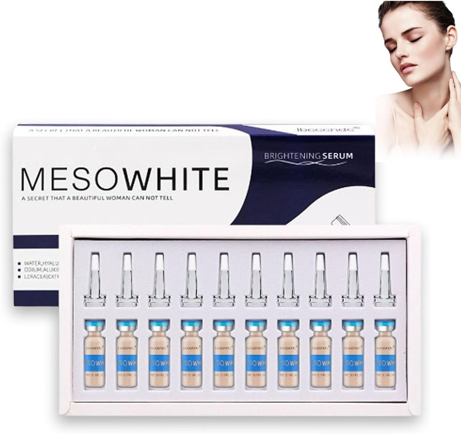 Mesowhite Bb Glow Serum, Bb Glow Pigment Starter Kit, Skin Treatment Kit 0.17 Fl Oz 10 Vials, Mesowhite Essence Serum, Bb Glow Starter Kit Bb Glow Pigment For Microneedling Serum (1pcs)