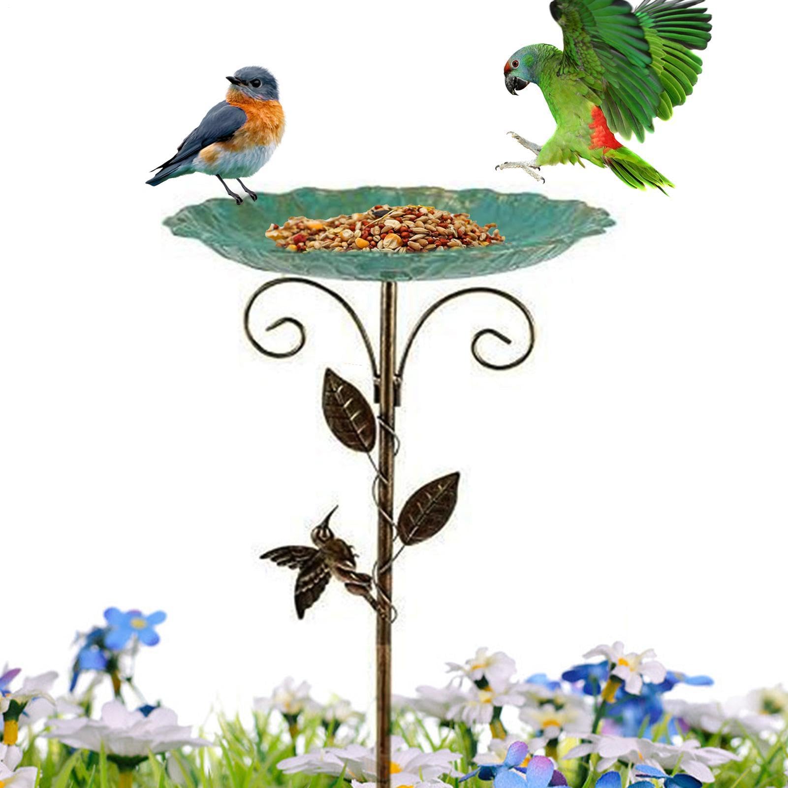 Générique Bagno per uccelli per giardino | Altezza 76 cm, decorativa per acqua | Abbeveratoio per uccelli con picchetto, per giardino paesaggio prato all'aperto