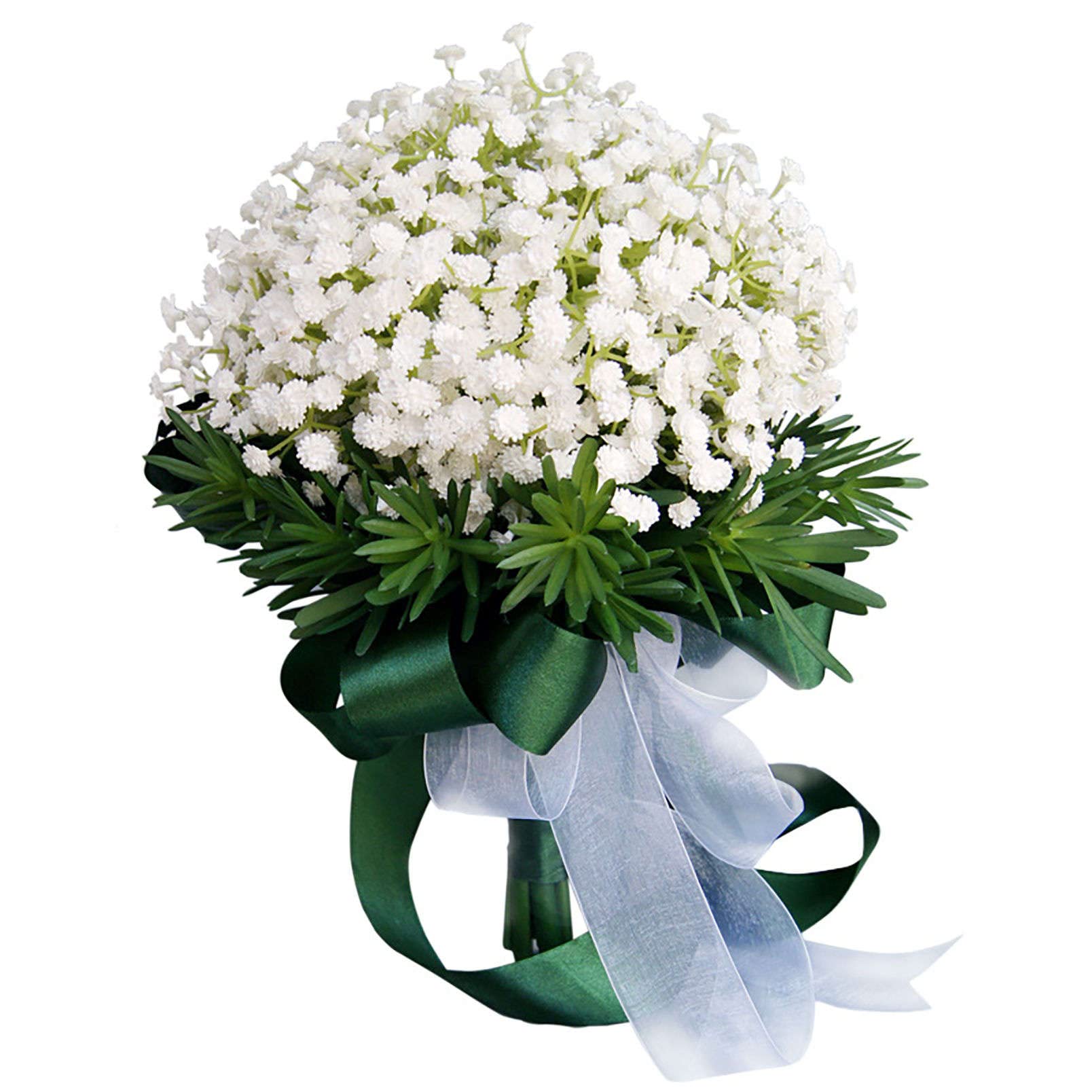 XDLEDMKIZ Wedding Bridal Bouquets, Artificial Flowers Gypsophila Bride Holding Flowers, European Korean Style Wedding Romantic Bride Bouquet For Home Decoration Gifts
