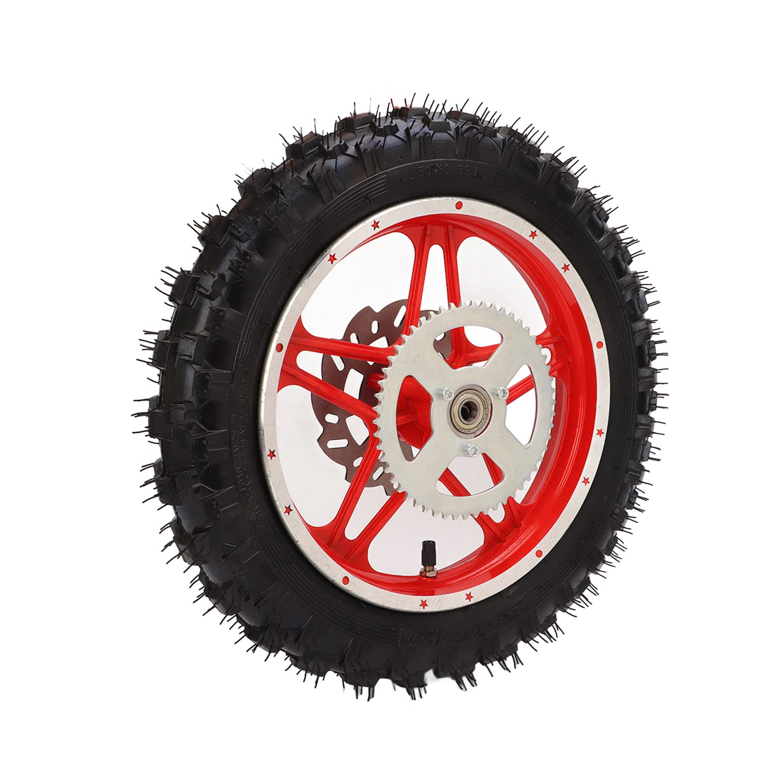 Pneus de Motocross pour Moto Tout-terrain 2,5 à 10 Pouces Ensemble de Pneu de Jante de Roue Arrière Antidérapant et Résistant à L'usure pour Motos Tout-terrain Dirt Pit Bikes