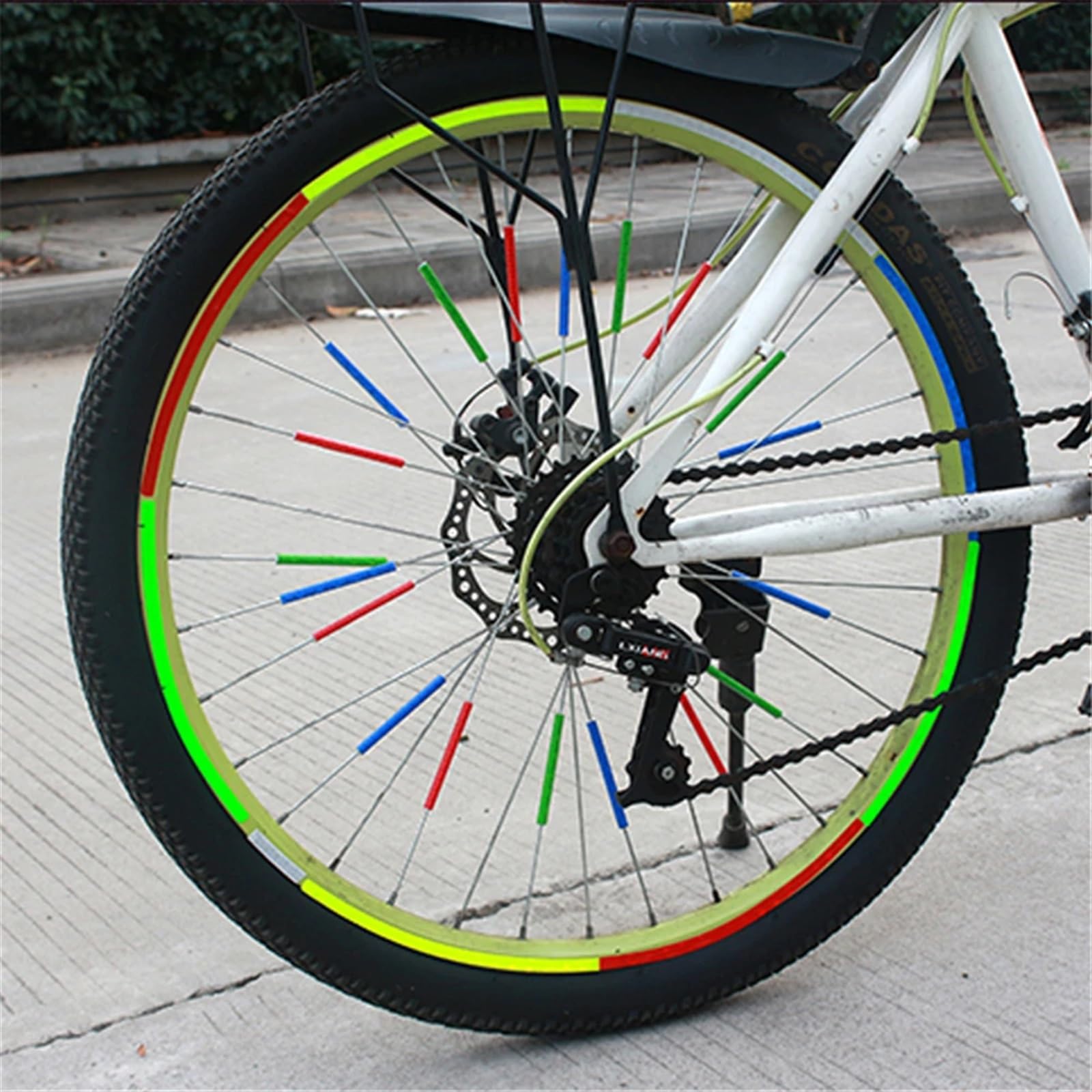 Fahrradlicht 12pc Fahrrad Felge Speichen Clip Nacht Sicherheit Warnung Licht Fahrrad Reflektierende Reflektor Streifen MTB Bike Radfahren Zubehör(Blue)