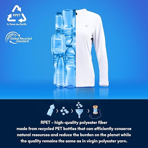 Miniatura 4 de Haimont Camisetas de manga larga con protección solar UPF50+ Dry Fit atléticas para correr, senderismo, camisetas ligeras con protección solar SPF