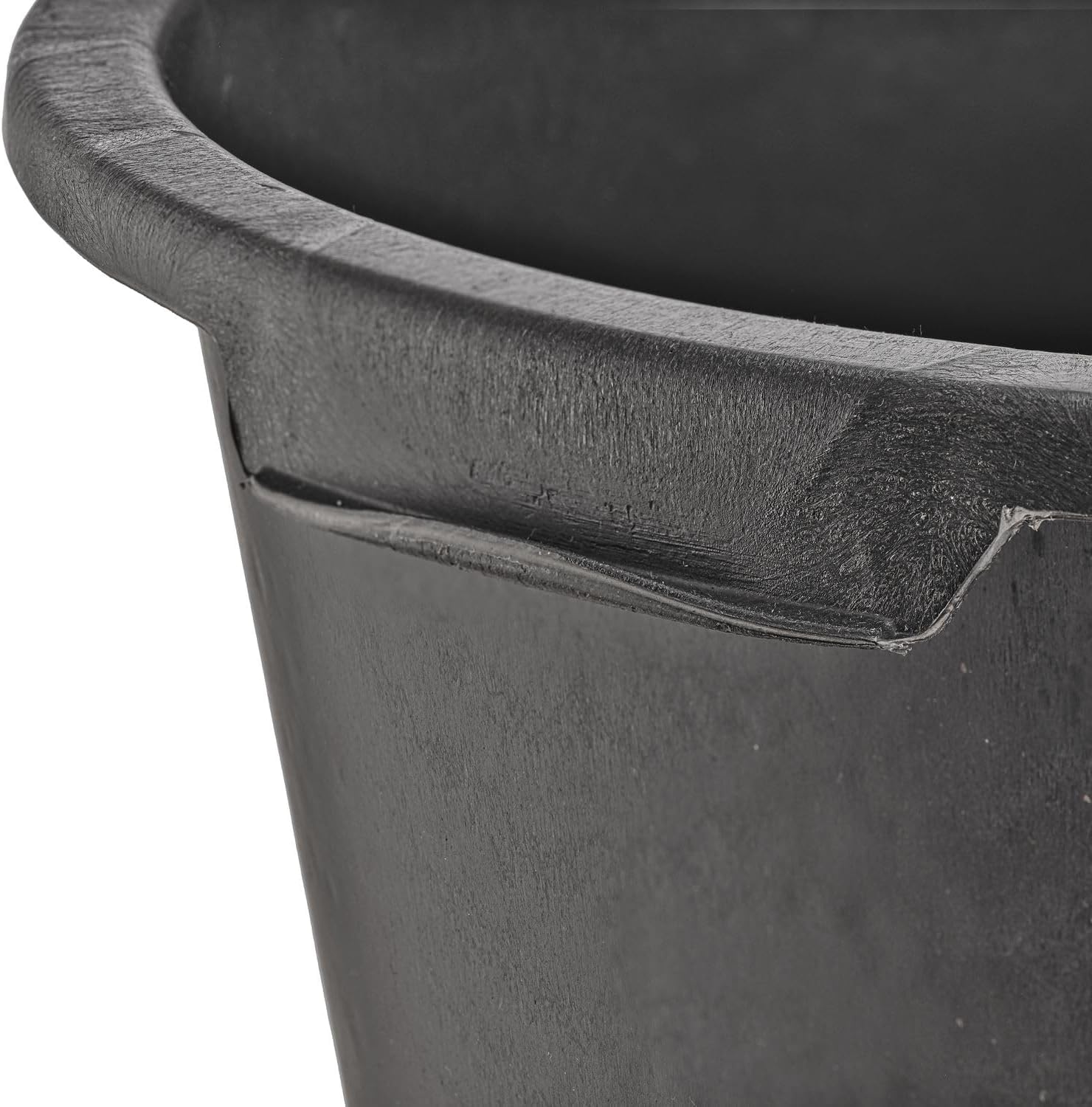 BURI Mörtelkübel Rund 65 Liter 10er Set Maurerkübel Schwarz Baueimer Robust | BURI Pflanzwanne Ø58 cm Made in Germany aus robustem Kunststoff als Baueimer, Pflanzwanne für Garten und Baustelle