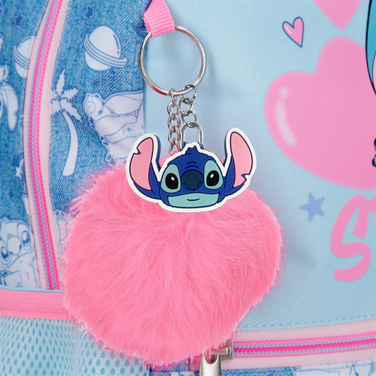 Disney Joumma Stitch Hearts Zaino Scolastico Doppio Scomparto 15.6" Blu 32x44x17 cm Poliestere 23.94L