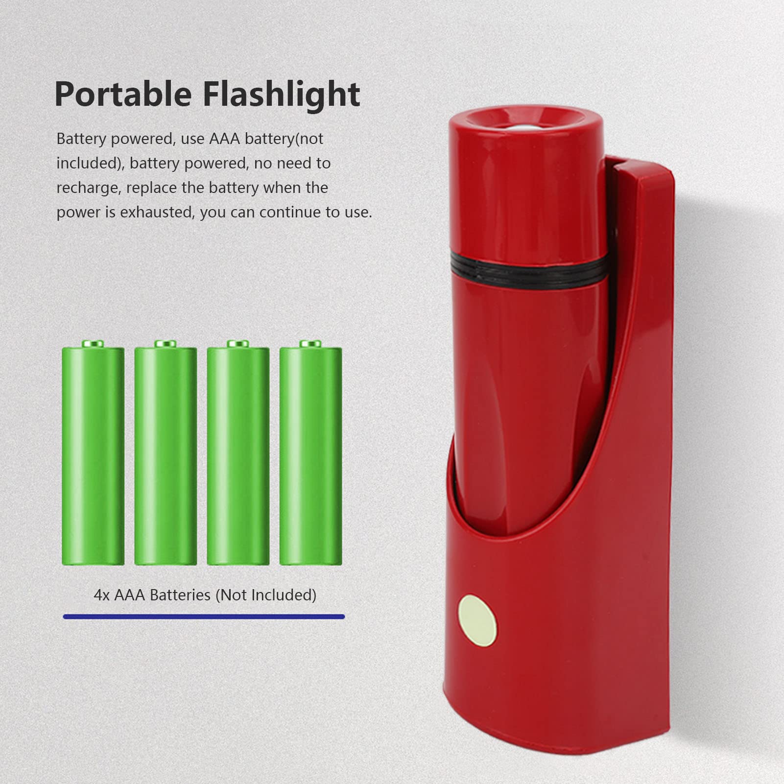 HYWHUYANG Torcia LED Ricaricabile Da Parete A Led | Emergenza Casa E Hotel | Potente E Portatile Con Supporto A Muro (Batterie AAA Escluse)