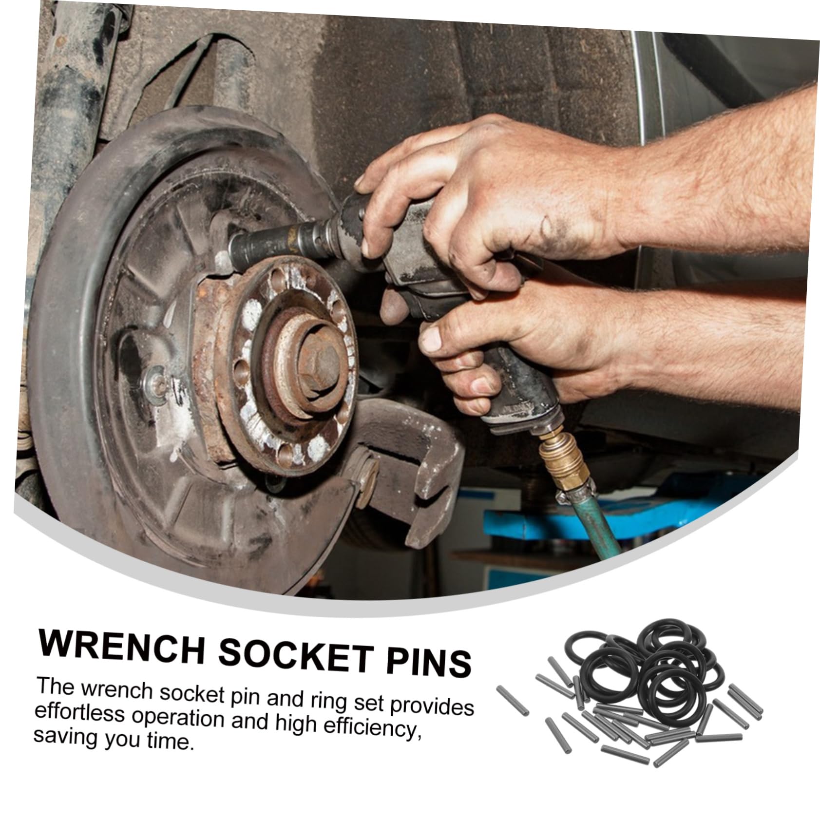 Housoutil Multi-use Wrench Socket Set 50 Pcs Retaining Rubber for Diverse Applications
