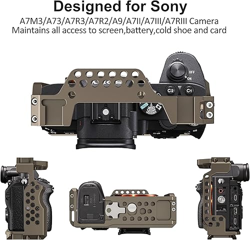 Miniatura 5 de Jaula de cámara con zapata fría estándar para cámara Sony A7M3A73A7R3A7R2, etc.