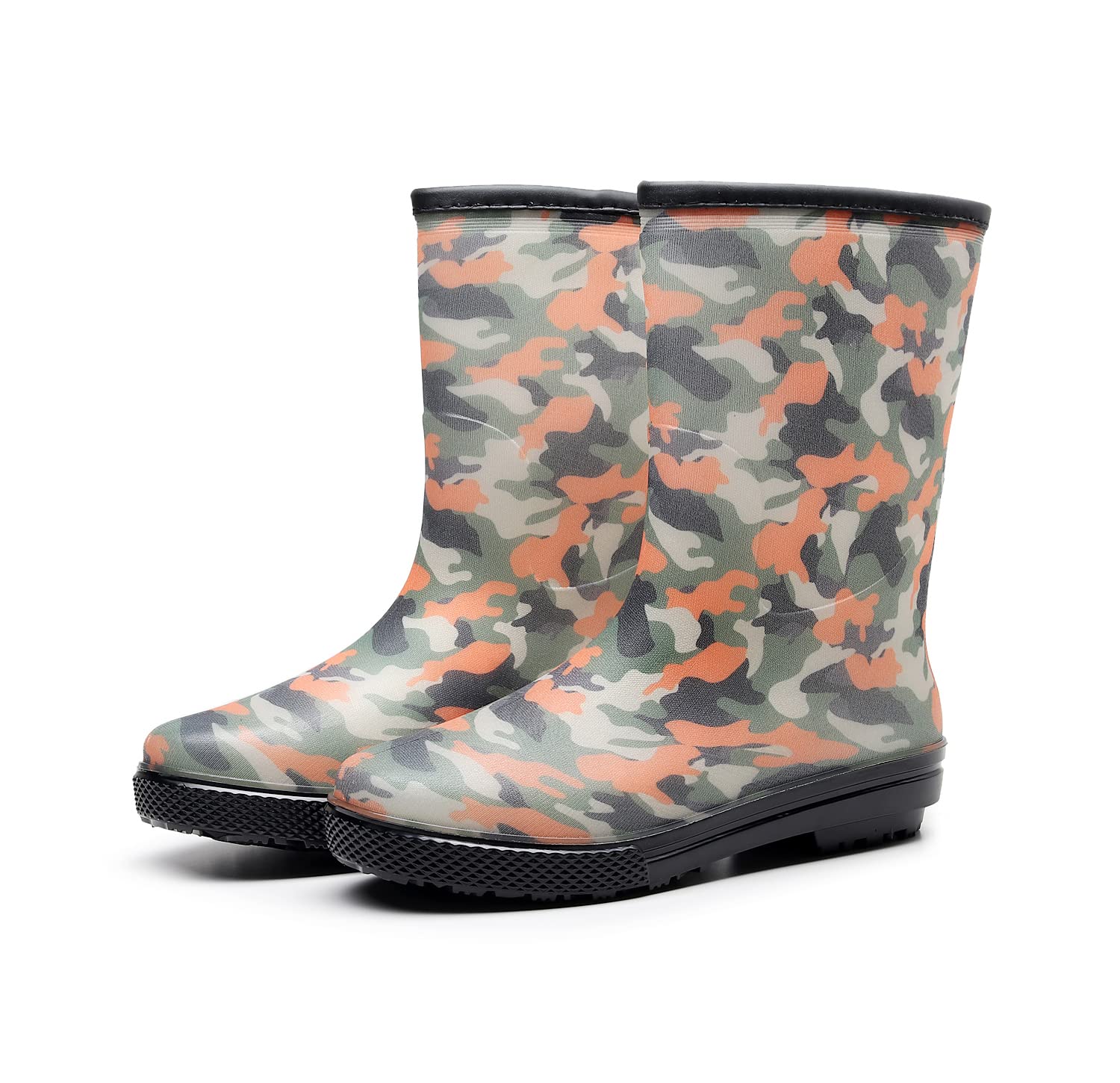 OMGard Womens Rain Boots, Waterproof Mid Calf Rainboot Size Ladies Rubber  Garden boots Outdoor Anti Slip Camo Comfortable