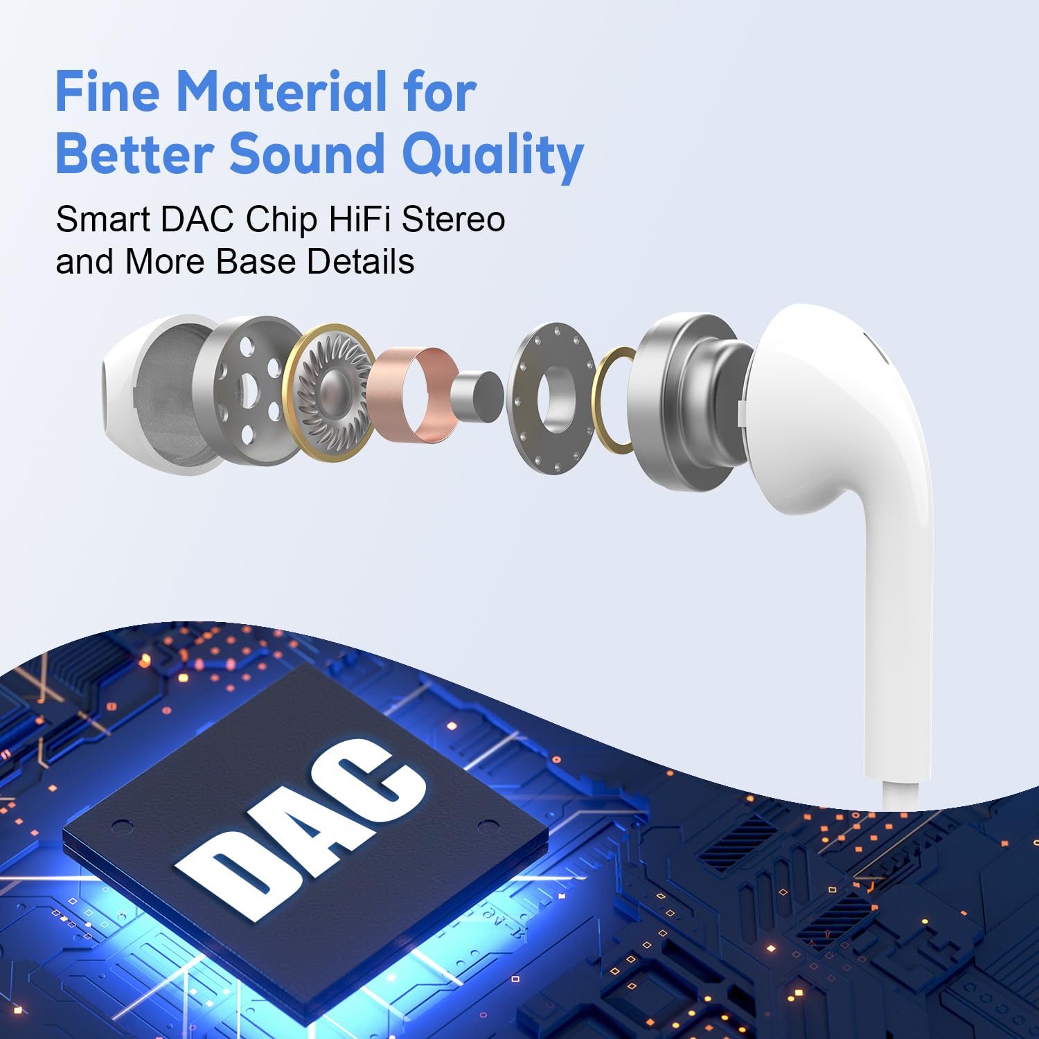 USB-C Wired Earbuds With Mic – Noise Cancelling Earphones For IPhone 16/15, Galaxy, Pixel, IPad Pro (Plug & Play)