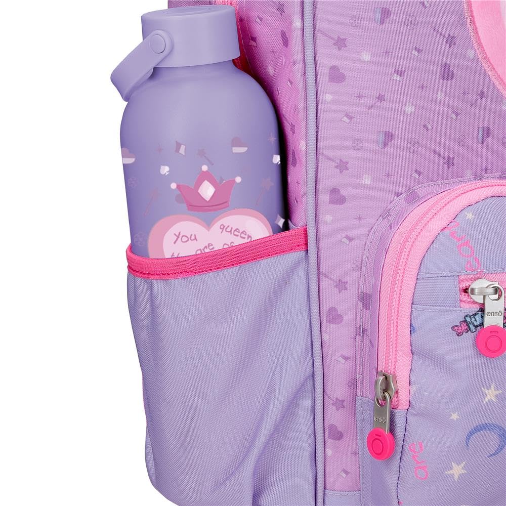 Enso Queen Of Hearts Mochila 2 ruedas Morado 33x44x21 cm Poliéster 30,49L