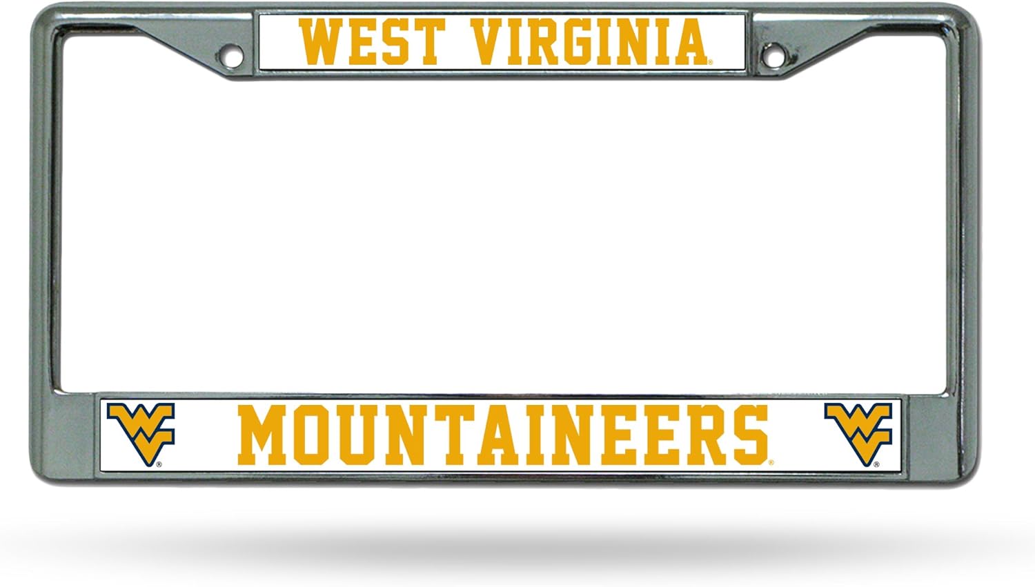 Rico Industries NCAA Unisex-Adult Standard Chrome License Plate Frame