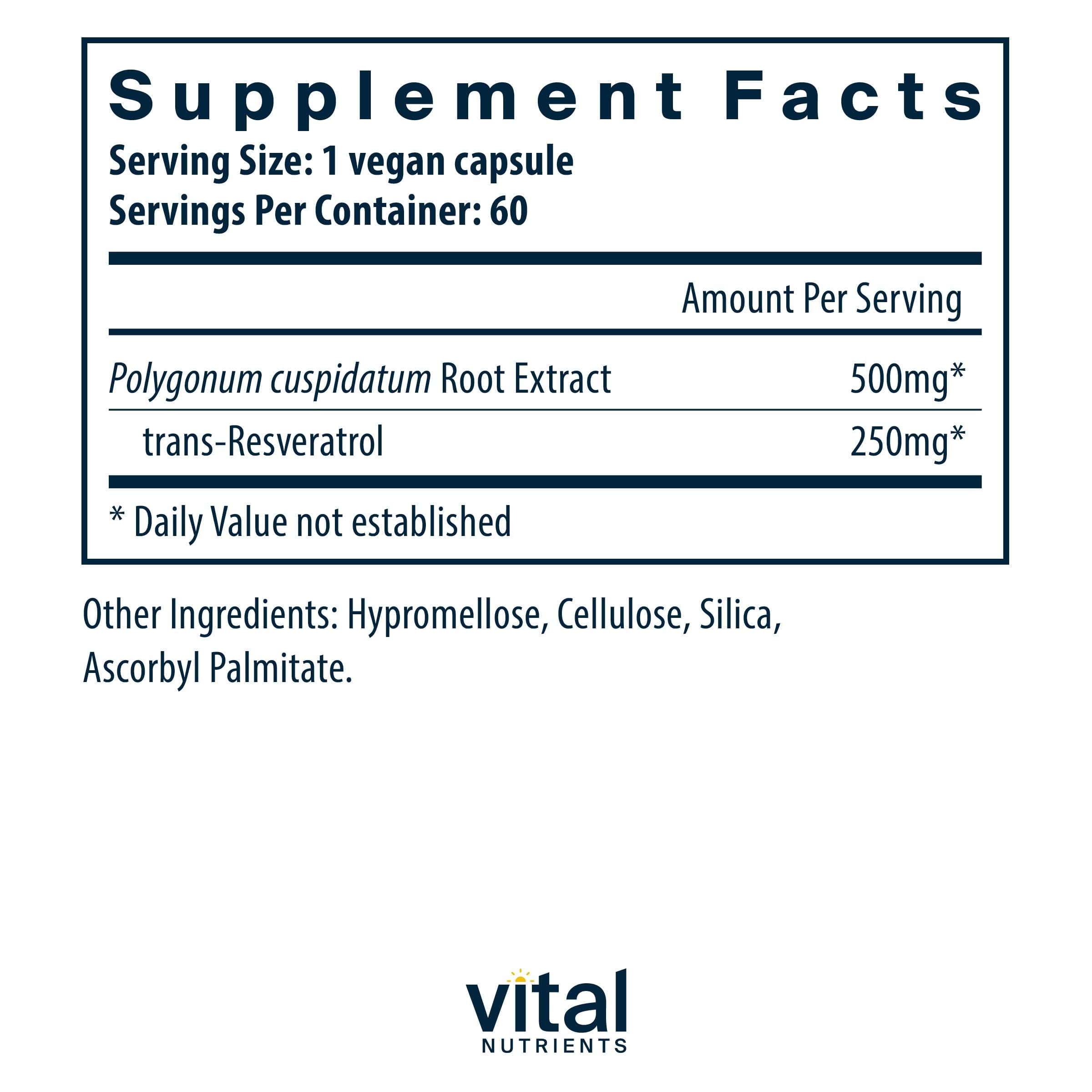 Vital Nutrients Resveratrol, 60 Capsules — Amazon image 2